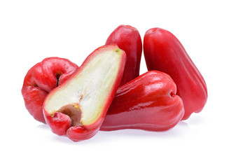 Rose apple on white background