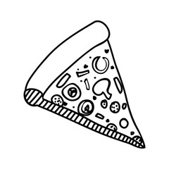 pizza slice icon image vector illustration design 