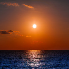Beautiful sunset. Amazing summer sunset. sea sunset. sunset and