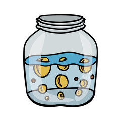 filled jar icon image vector illustration design 