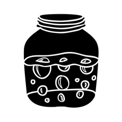 filled jar icon image vector illustration design 