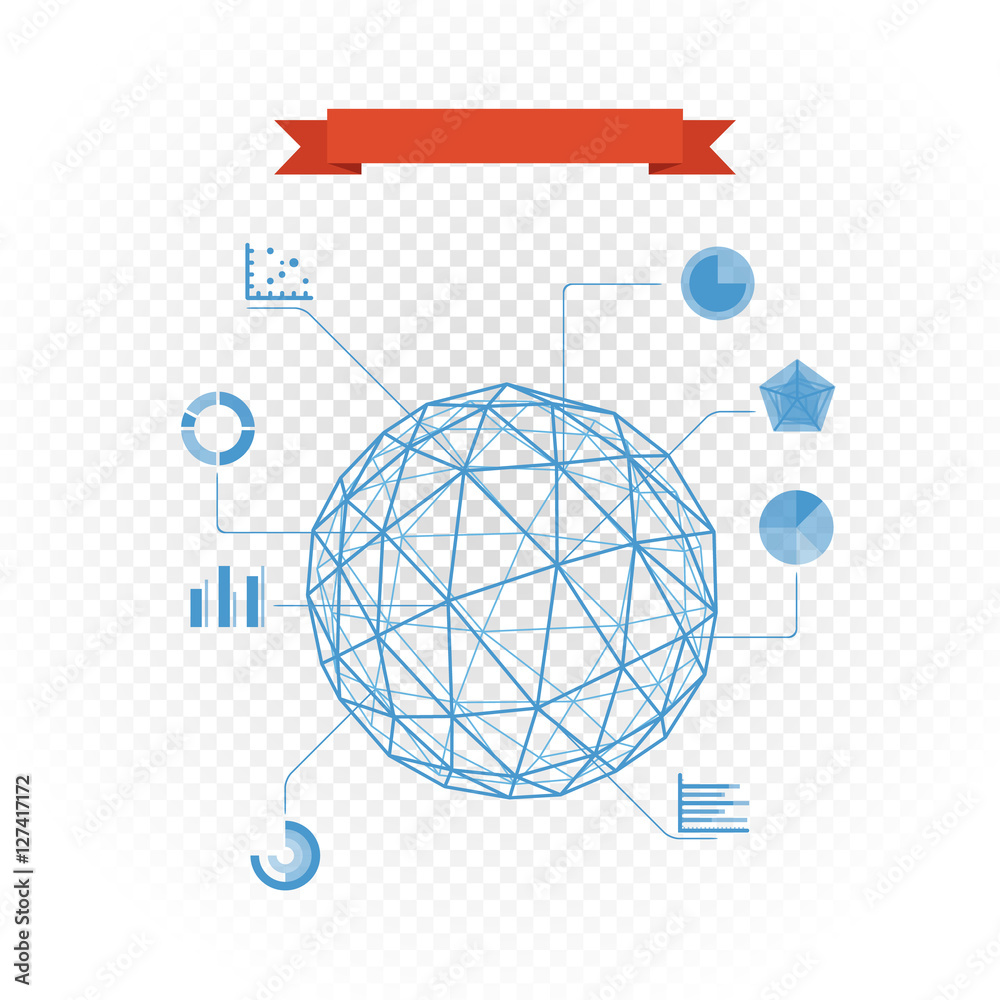 Aufkleber Opened browser vector template with search tab. Vector mockup