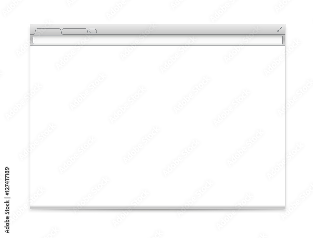 Poster Opened browser vector template. Vector mockup isolated on white.