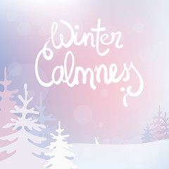 winter landscape vector background