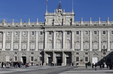 Obraz premium Palacio Real o de Oriente de Madrid , residencia oficial del rey de España