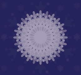 Illustration of abstract Snowflake Background for Christmas