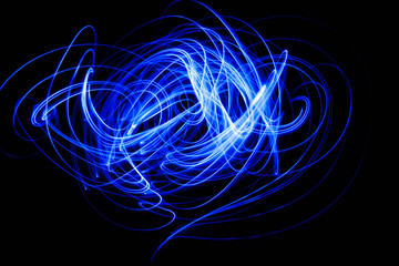 Blurred Light painting, Abstract of lighting equipment.