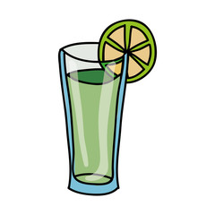 fruit juice glass icon image vector illustration design 