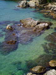 Costa Brava zona playas de Colonge en Girona Cataluña España mar Mediterraneo