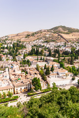 View on the city of Granada seen from the Alhambra, Granada, And