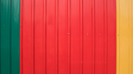 Colorful zinc wall  texture background.
