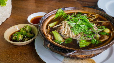 A set menu of dimsum popular breakfast in phuket..