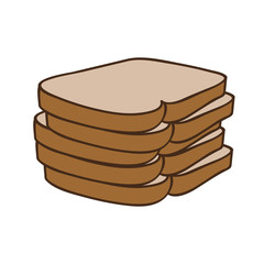bread slices icon image vector illustration design 
