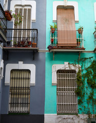 Seville Macarena barrio facades Sevilla Spain