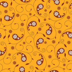 Paisley seamless pattern.Oriental decorative ornament