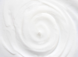 Fototapeta na wymiar Cosmetics. Cream white background texture.