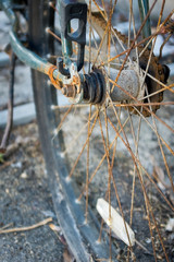 Rusty bike wheel