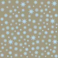 Christmas snowflakes seamless background. 