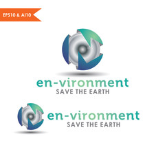 3D Sphere Logo Letter N