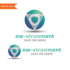 3D Sphere Logo Letter O