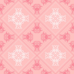 Elegant geometric background made of floral decorative pattern. Vector