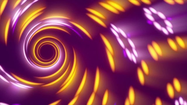 purple abstract background, vortex gold light, loop