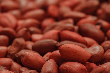 peanut photo, raw red groundnut background, red peanut