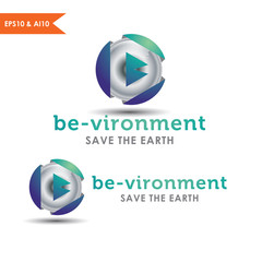 3D Sphere Logo Letter B