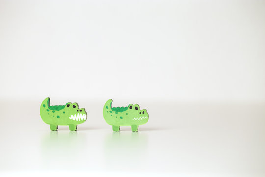 two crocodile background