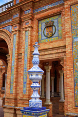Seville Sevilla Plaza de Espana Andalusia Spain