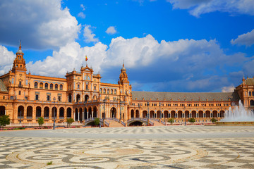 Obraz premium Seville Sevilla Plaza de Espana in Andalusia