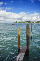 Obraz premium Überfahrt zur Friedhofsinsel San Michele in Venedig