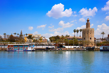 Fototapeta premium Seville Torre del Oro tower in Sevilla Andalusia