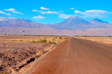 Panoramic view of the Moon Valley or Valle de la Luna close to San Pedro de Atacama in Chile, South America