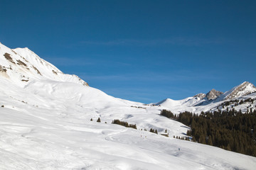 Fototapeta na wymiar Grand Bornand - station de ski