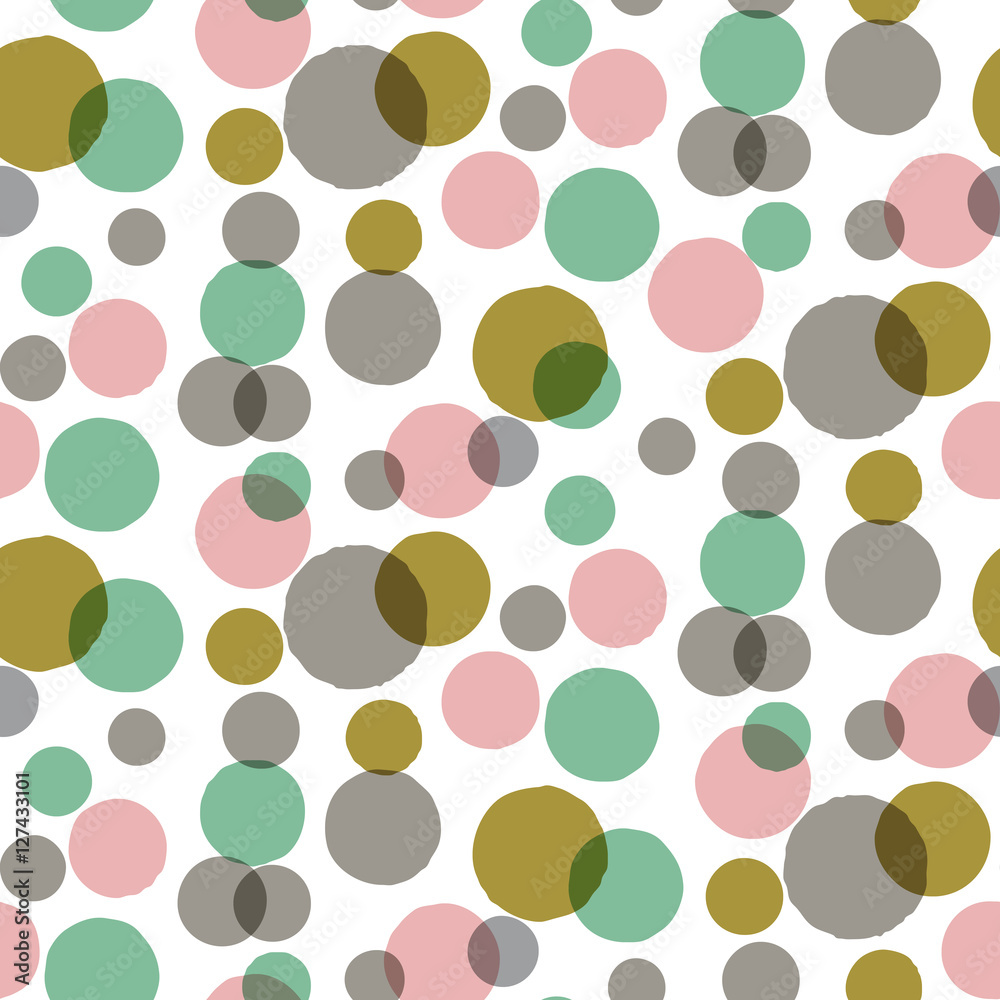 Poster pastel colors circles pattern.