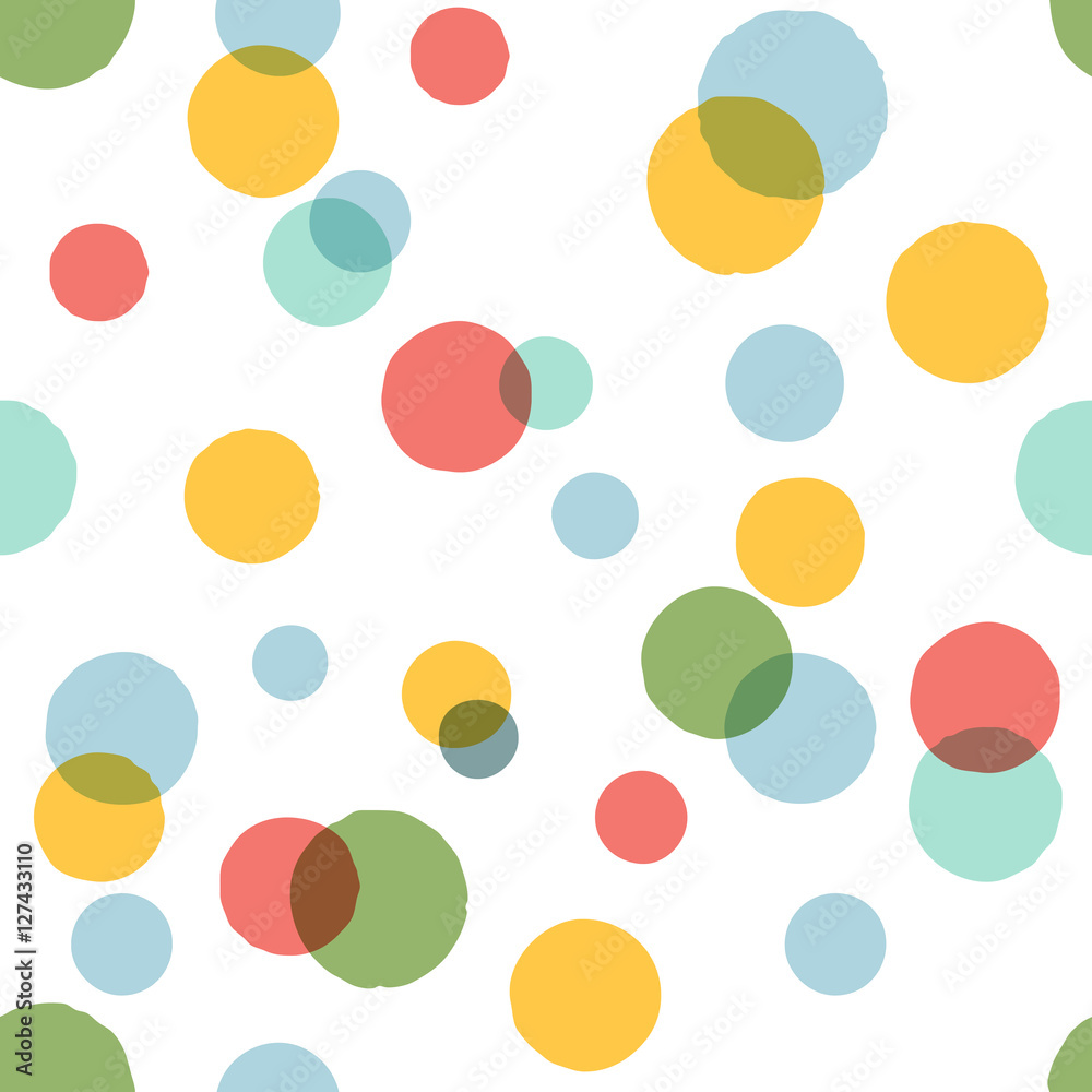Poster Big color dots pattern.