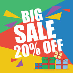 big sale 20 percent off
