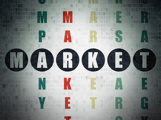Marketing concept: Market in Crossword Puzzle