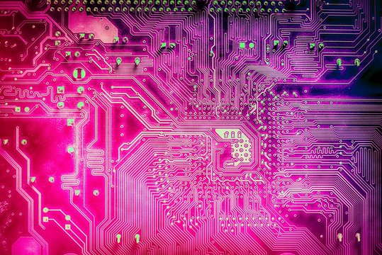 Macro shot of a circuit board