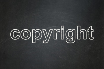 Obraz premium Law concept: Copyright on chalkboard background