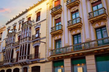 Fototapeta na wymiar Zamora Santa clara street modernism in Spain