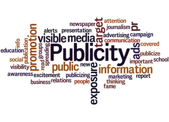 Publicity, word cloud concept 2