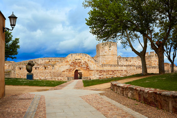 Fototapeta na wymiar Zamora the castle El Castillo in Spain