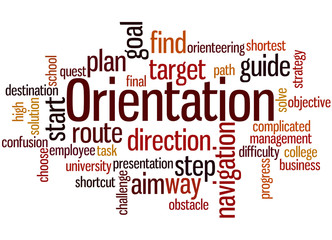 Orientation, word cloud concept 2