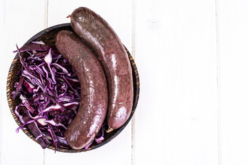 Black Pudding Kaszanka with Sauerkraut