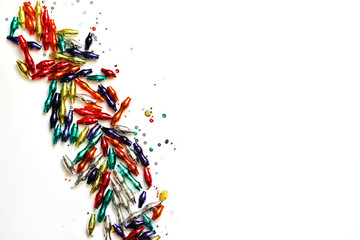 Christmas background mock up. Flat lay.