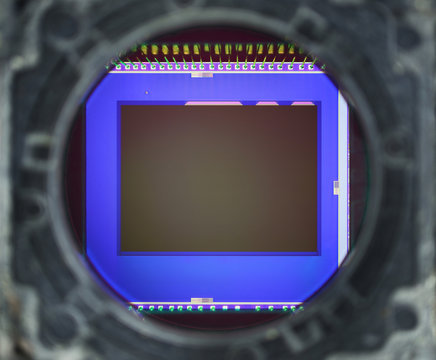 Close-up of digital phone camera sensor