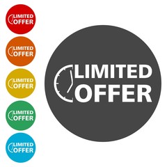 Limited time offer icons set 