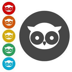 Owl icons set 